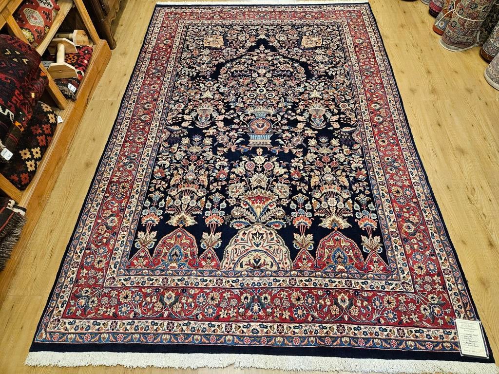 Handgeknoopt perzisch tapijt khorosan met zijde 302x197