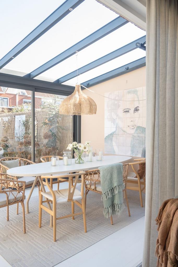 Deens design japandi stoel, Ophalen, Zo goed als nieuw, Bruin, Eén