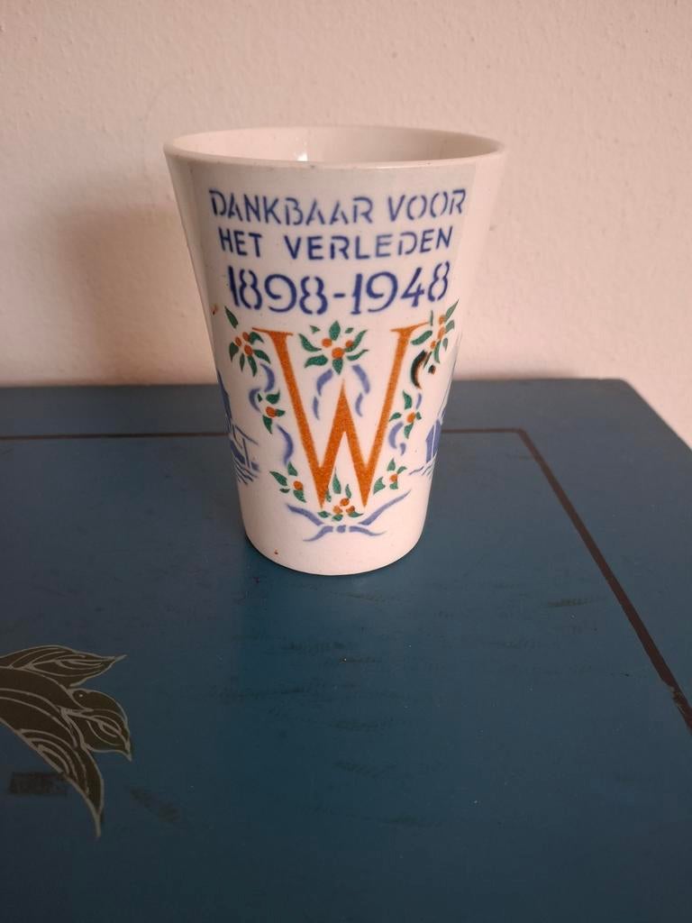 Herinneringsbeker Wilhelmina1898-1948, Ophalen of Verzenden, Gebruikt, Tijdschrift of Boek