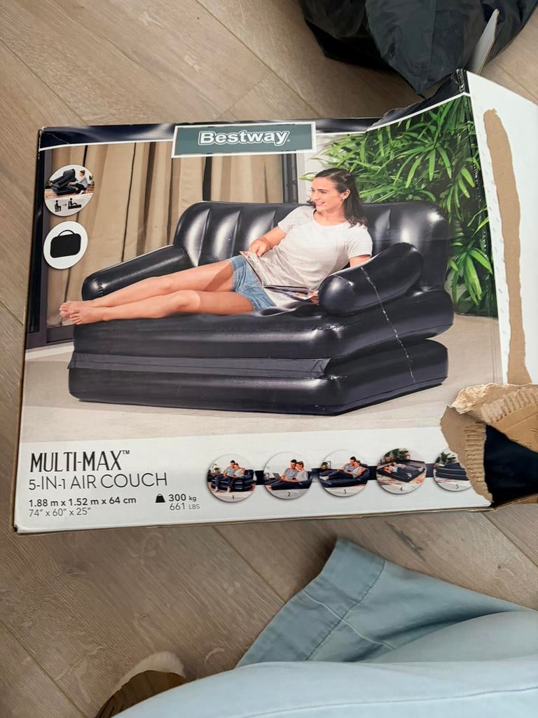 Bestway opblaasbank, Ophalen of Verzenden, Zo goed als nieuw