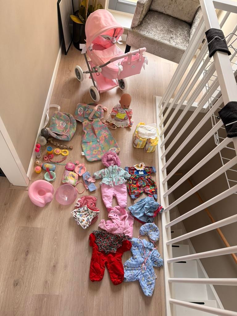 Babyborn met la nina kinderwagen en toebehoren, Ophalen, Zo goed als nieuw, Minder dan 140 cm, Minder dan 70 cm