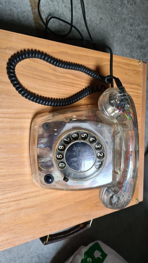 Vintage Transparante PTT T65 Delft Telefoon, Ophalen of Verzenden