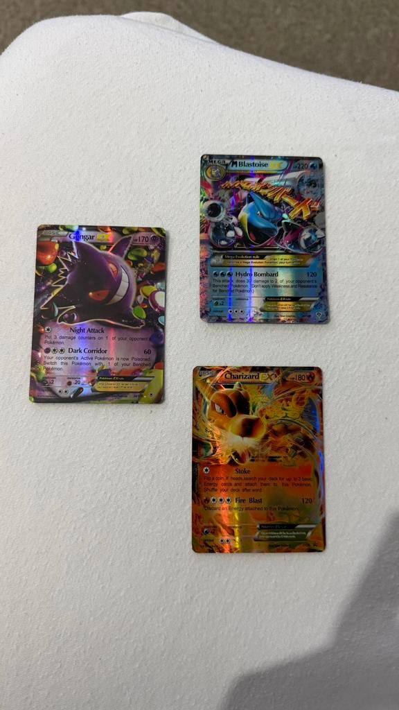 Pokemon blastoise ex 220, gengar ex 170, Charizard ex 180, Ophalen of Verzenden, Zo goed als nieuw