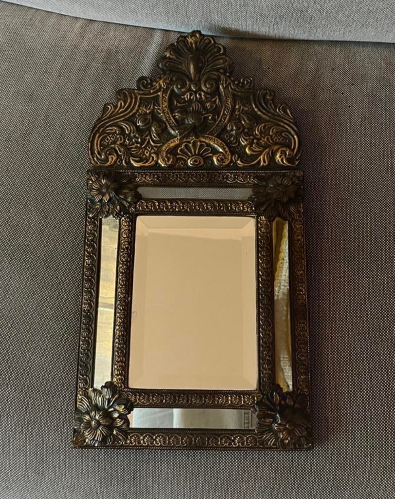 Antieke Franse Bruidsspiegel - Louis XVI Stijl, Ophalen of Verzenden, Rechthoekig, Minder dan 50 cm, Minder dan 100 cm