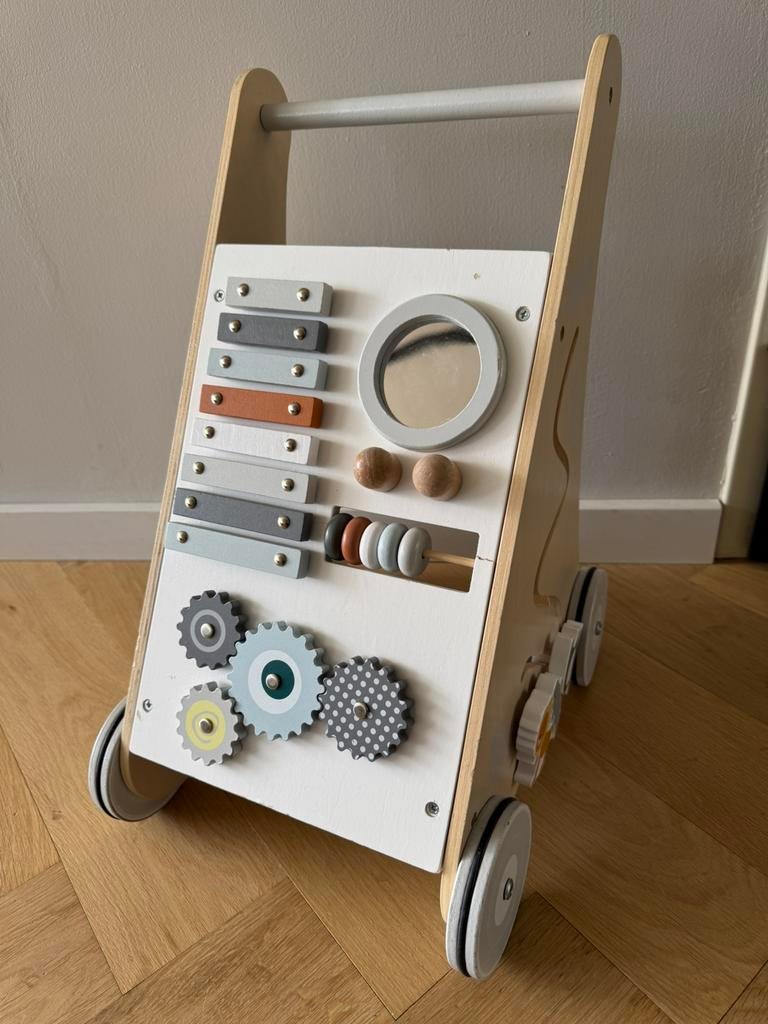 Tryco activiteiten loopwagen hout, Kinderen en Baby's, Ophalen, Gebruikt, Duw- of Trekspeelgoed