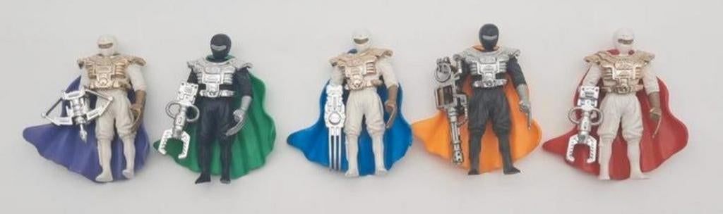 Chap Mei Ninja Warrior 5 figuren compleet uit 1995, Ophalen of Verzenden, Gebruikt