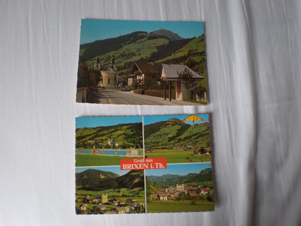 2 verschillende ansichtkaarten van Brixen im Thale. Austria., Ophalen of Verzenden, 1980 tot heden, Ongelopen, Stad of Dorp