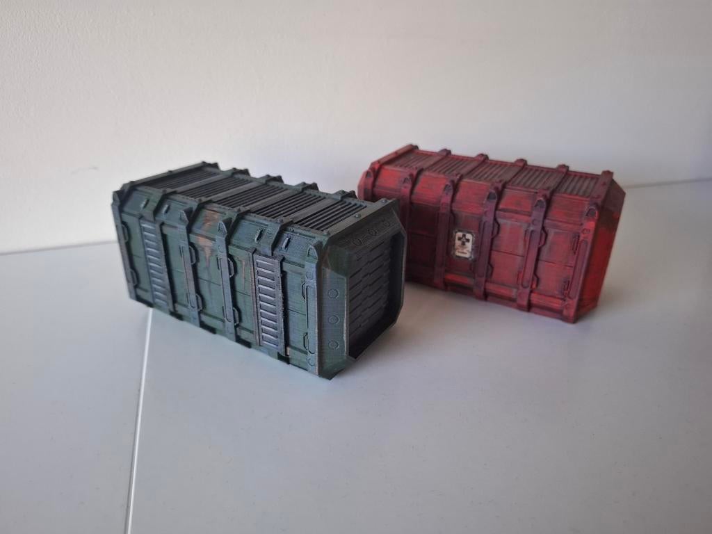 2x Warhammer 40k shipping container, Nieuw, Ophalen of Verzenden, Warhammer 40000, Geverfd