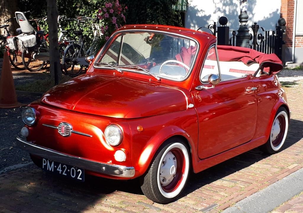 Fiat500F Berlina Cabriolet Candy Rood, Particulier, Te koop