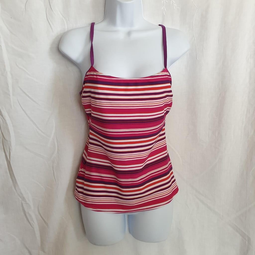 Leuk roze paars gestreept zwem hemd. Mt 40, Overige typen, ., Paars, Ophalen of Verzenden