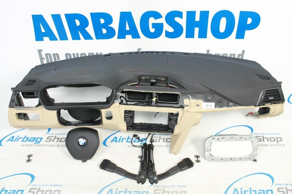 Airbag set – Dashboard zwart/beige BMW 3 serie F30 2011-2019, Auto-onderdelen, Dashboard en Schakelaars, Gebruikt, Ophalen of Verzenden