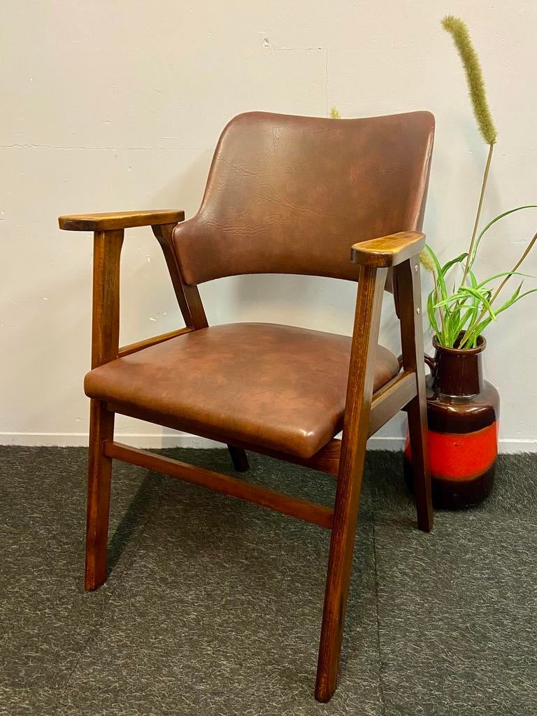 Vintage fauteuil jaren 60/70 retro Dutch Design skai stoel, Huis en Inrichting, Ophalen, Overige materialen, Gebruikt, Minder dan 75 cm