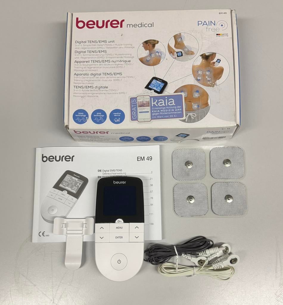 BEURER EM 49 TENS APPARAAT, Ophalen of Verzenden, Zo goed als nieuw, Apparaat