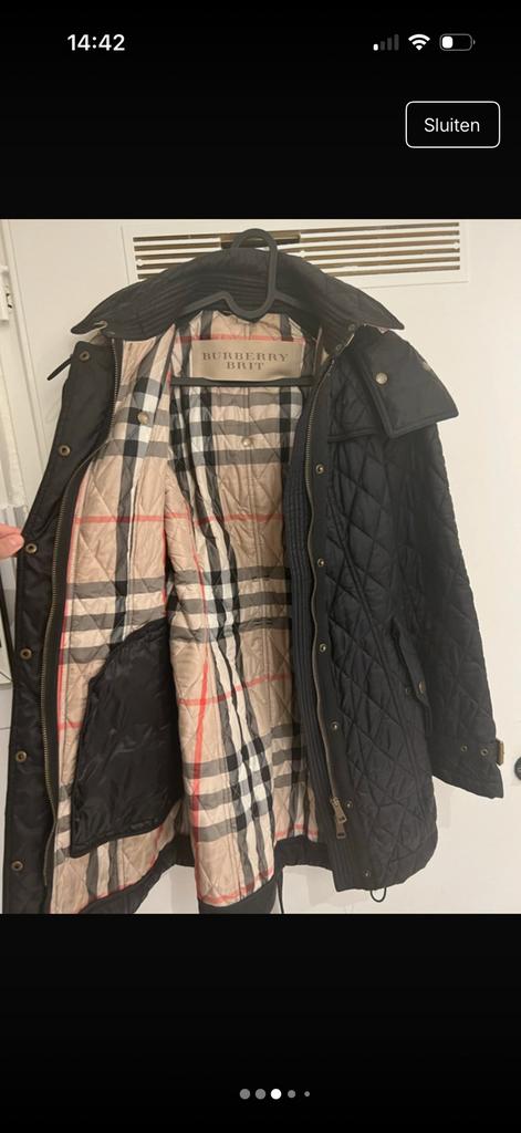 Burberry Brit jas lente dames, Ophalen of Verzenden, Zo goed als nieuw, Zwart