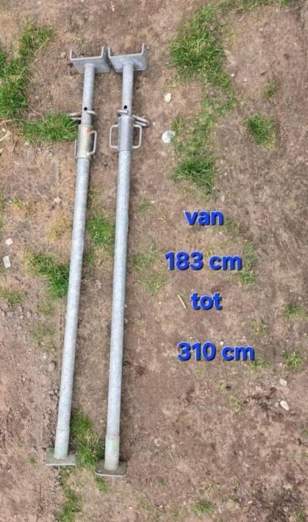 Gegalvaniseerde Schroef  Bouw stempels van 183 cm tot 310 cm, Doe-het-zelf en Verbouw, Steigers, Ophalen, Zo goed als nieuw, Overige typen