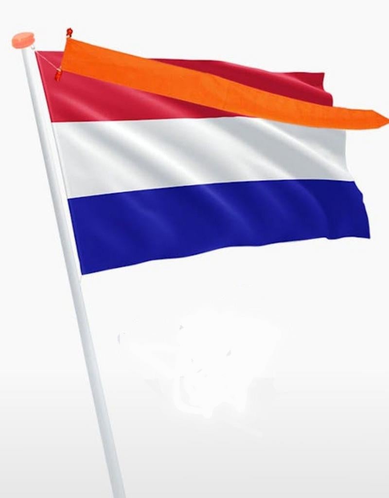 Vlaggenstok met vlag en wimpel, Ophalen, Zo goed als nieuw