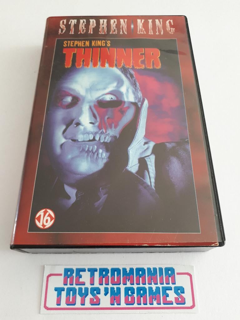 vhs actie - stephen king's thinner, Cd's en Dvd's, VHS | Film, Alle leeftijden, Ophalen of Verzenden, Gebruikt, Actie en Avontuur