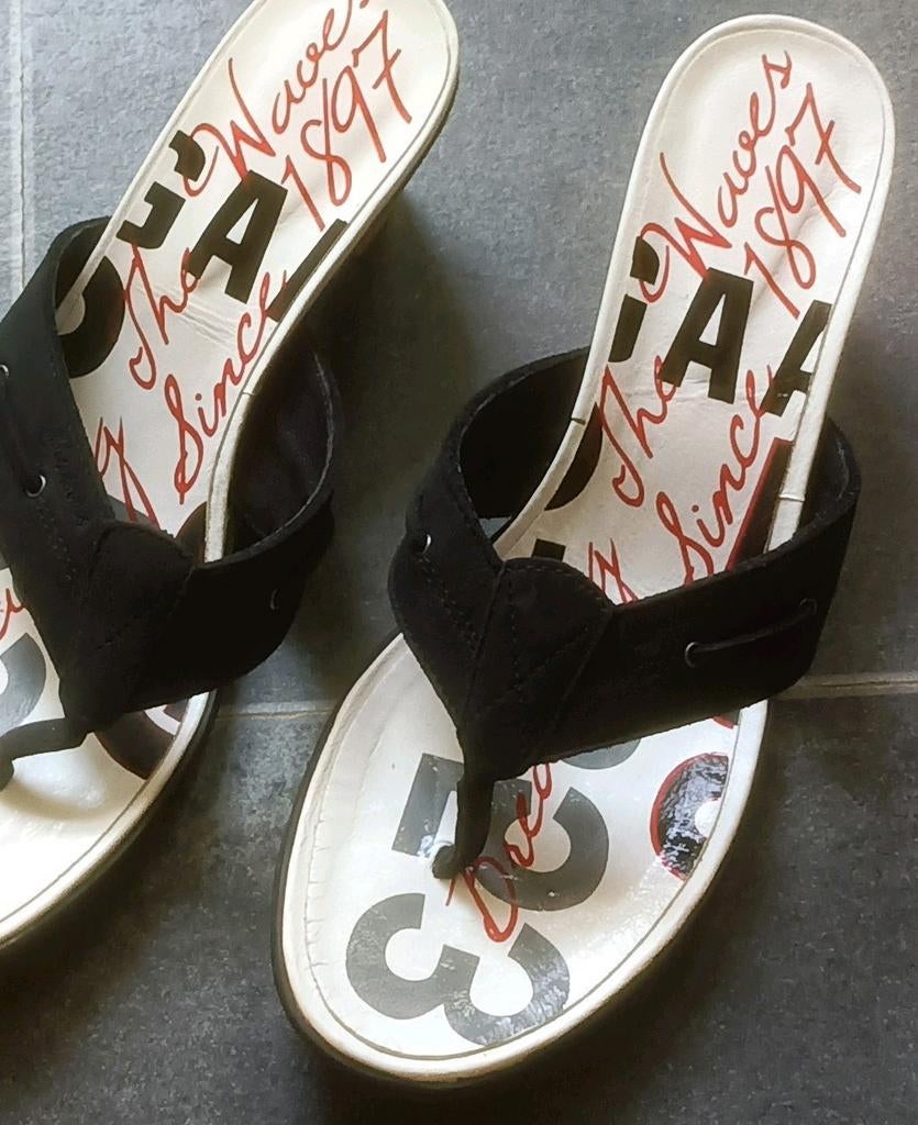 Amper gedragen zwarte Gaastra slipper met mooi hakje maat 42, Slippers, Gaastra, Zwart, Ophalen of Verzenden