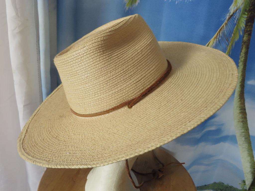 Gigi Pip River Guatemalan palm straw Fedora Hat   mt 55, Gigi Pip, 55 cm (S, 6⅞ inch) of minder, Hoed, Ophalen of Verzenden