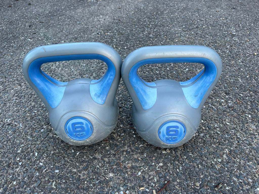 2 x 6 kg kettlebells kettlebell gewichten, Gebruikt, Gewichten, Ophalen of Verzenden, 2 x 6 kg