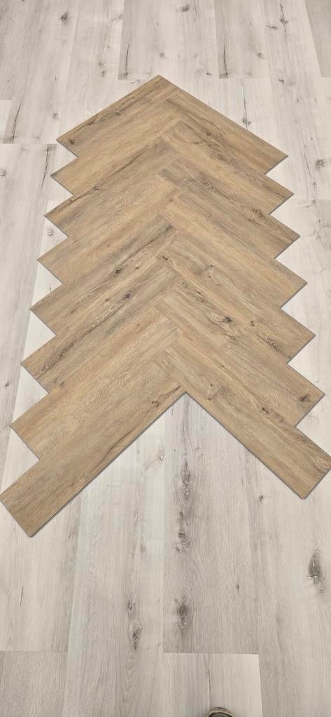 Restpartij Pvc klik Visgraat 70 m2, Huis en Inrichting, Ophalen, 75 m² of meer, Grijs, Overige typen