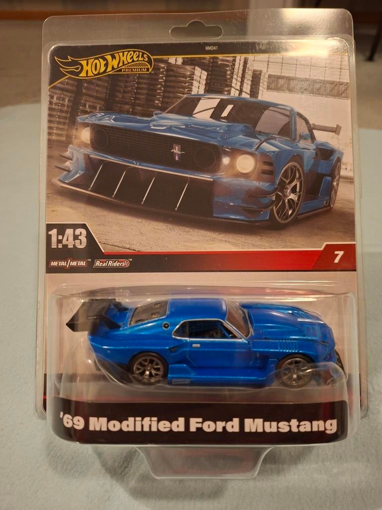 Hot Wheels Premium 1/43 '69 Modified Ford Mustang, Ophalen of Verzenden, Nieuw, Auto