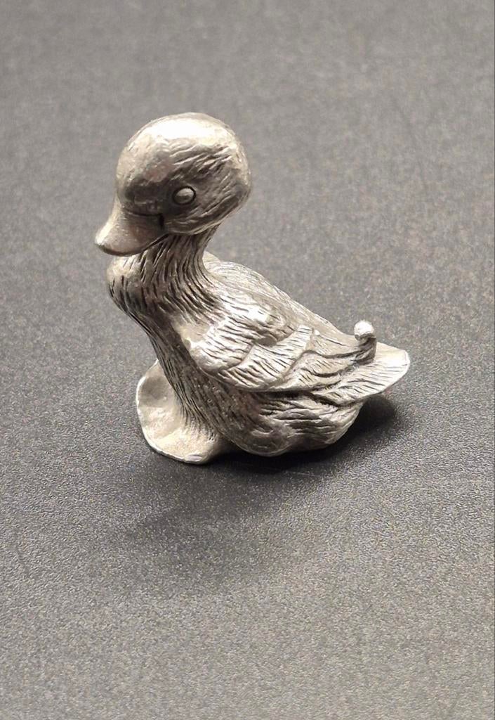 Tinnen eendje - decoratief beeldje, Ophalen of Verzenden