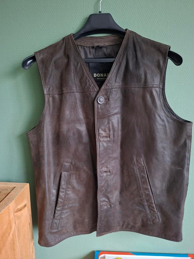 Nette Gilet Donar leer, Maat 52/54 (L), Bruin, Ophalen of Verzenden, Donar