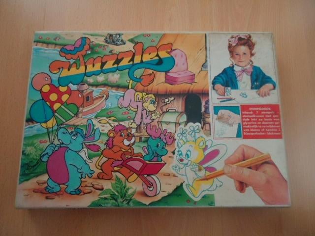 Walt Disney Wuzzles stempeldoos, vintage, 1985., Ophalen of Verzenden, Overige figuren, Gebruikt, Overige typen