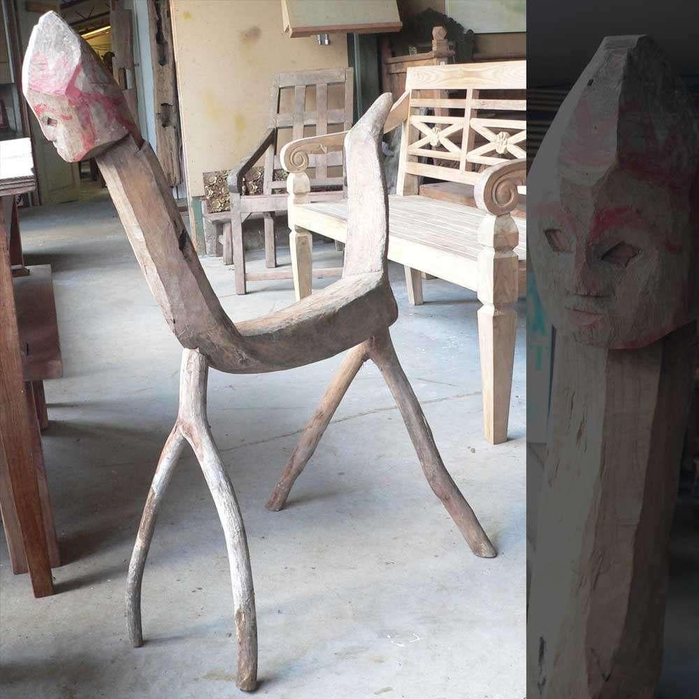 Houten beeld uit Indonesie CT3 mytisch tribal sjamaan kunst, Ophalen of Verzenden