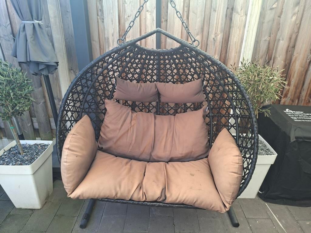 Hangstoel 2-persoons Intratuin - Zo goed als nieuw, Ophalen, Zo goed als nieuw, Aluminium