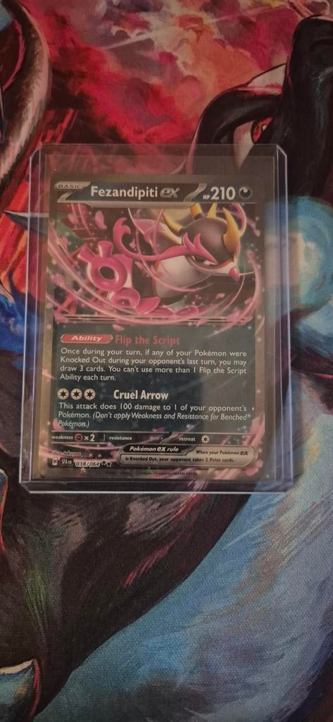 Pokémon kaart: Fezandipiti 038/064, Ophalen of Verzenden, Nieuw, Losse kaart, Foil