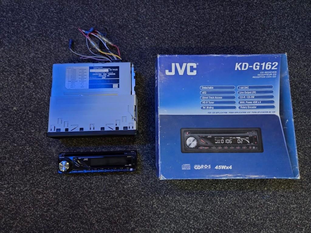 Originele JVC KD-G162 autoradio, Ophalen of Verzenden, Zo goed als nieuw
