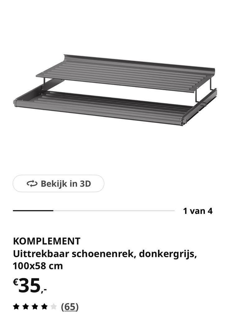 Ikea Komplement Pax schoenenrekken., Huis en Inrichting, Ophalen, Zo goed als nieuw