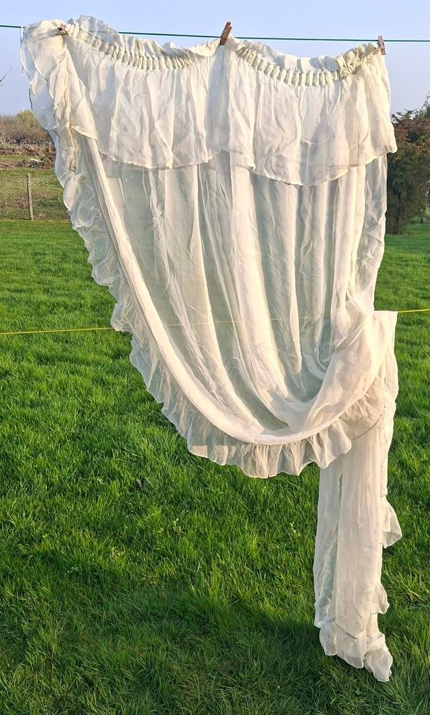 Antieke vitrage rechterkant, Ophalen of Verzenden