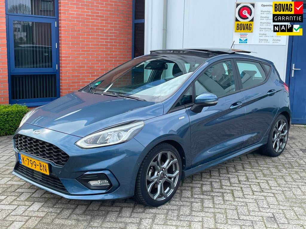 Ford Fiesta 1.0 EcoBoost ST-Line X | Org NL-auto | panoramad, Stof, Gebruikt, Euro 6, 95 pk