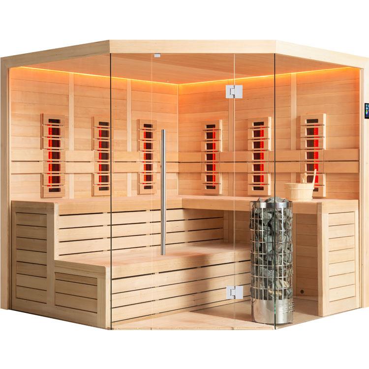 Luxe Combi Sauna 5-Hoek | Infrarood + Finse Sauna, Info@inner-stillness.nl, Verzenden, Fins of Traditioneel, 7665VB
