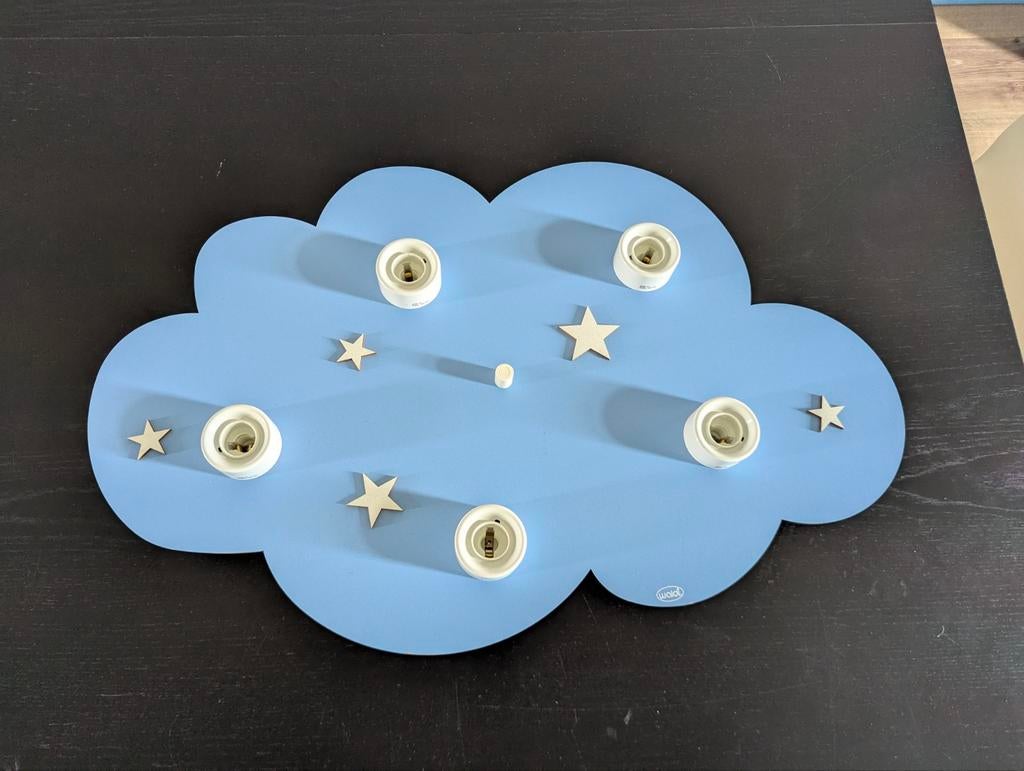 Plafondlamp wolk blauw, Ophalen, Zo goed als nieuw, Lamp