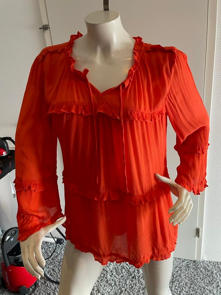 Moliin blouse met roesjes maat m, Maat 38/40 (M), ., Ophalen of Verzenden, Zo goed als nieuw
