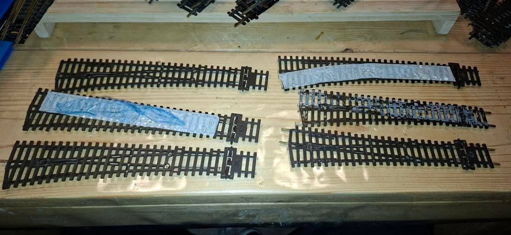 Peco wissels h0, Overige merken, Gebruikt, Gelijkstroom, Rails
