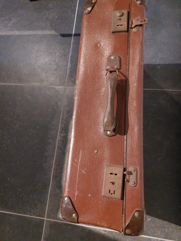 Vintage decoratieve koffer - Bruin, Overige materialen, Gebruikt, Slot, 35 tot 45 cm