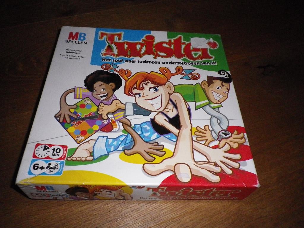 Twister, Hobby en Vrije tijd, Gezelschapsspellen | Bordspellen, Ophalen of Verzenden, Gebruikt, MB Spellen
