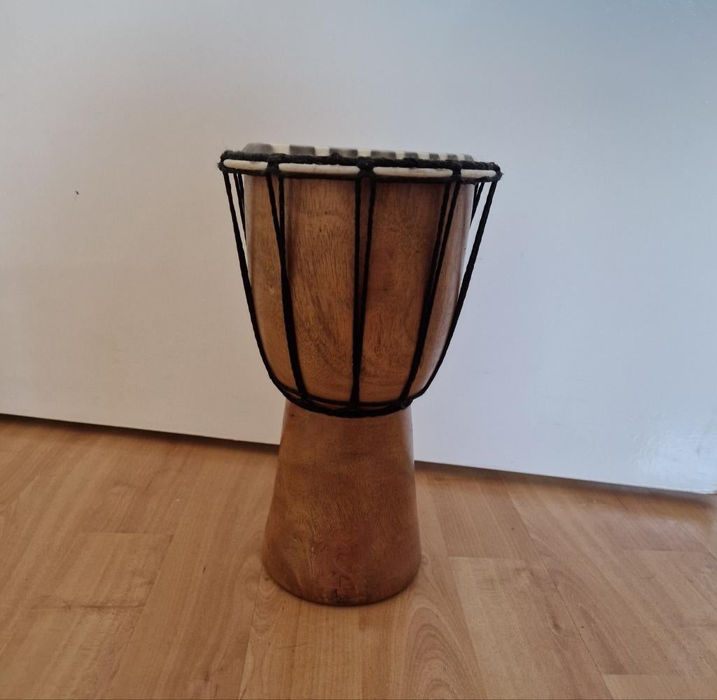 Mooie Djembe Trommel met Zebraprint Vel. (Voor kinderen), Muziek en Instrumenten, Percussie, Ophalen of Verzenden, Zo goed als nieuw