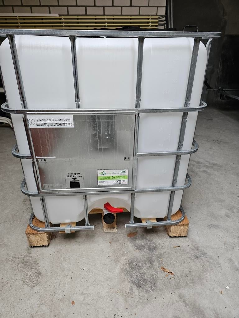 Ibc vat regenton 1000 liter, Tuin en Terras, 150 liter of meer, Ophalen