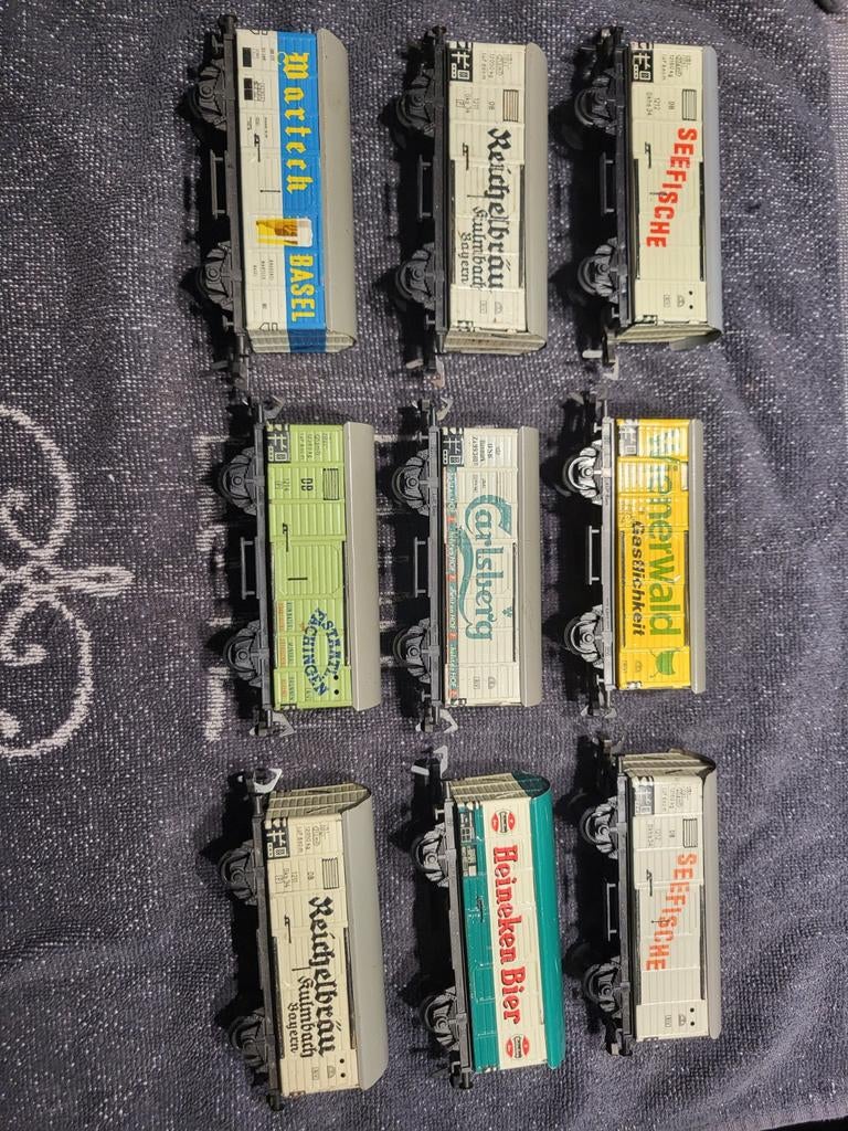 Diversen Fleischmann en Lima wagons., Gebruikt, Gelijkstroom, Fleischmann, Wagon