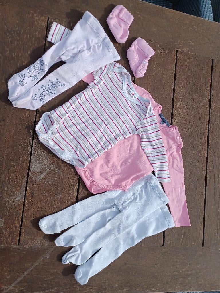 Set van 2 rompers maillots en sloffen 74-80, Nacht- of Onderkleding, Meisje, Ophalen of Verzenden, Zo goed als nieuw