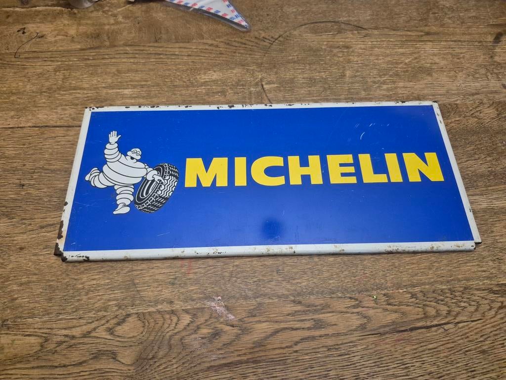 Vintage Michelin Reclamebord - Bibendum, Verzamelen, Merken en Reclamevoorwerpen, Ophalen of Verzenden, Gebruikt, Reclamebord