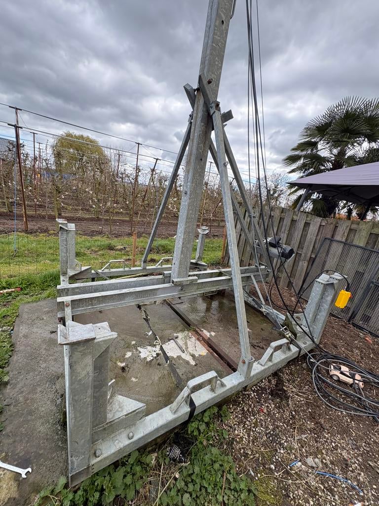 Kantel kokermast 16 meter, Ophalen, Gebruikt, Mast