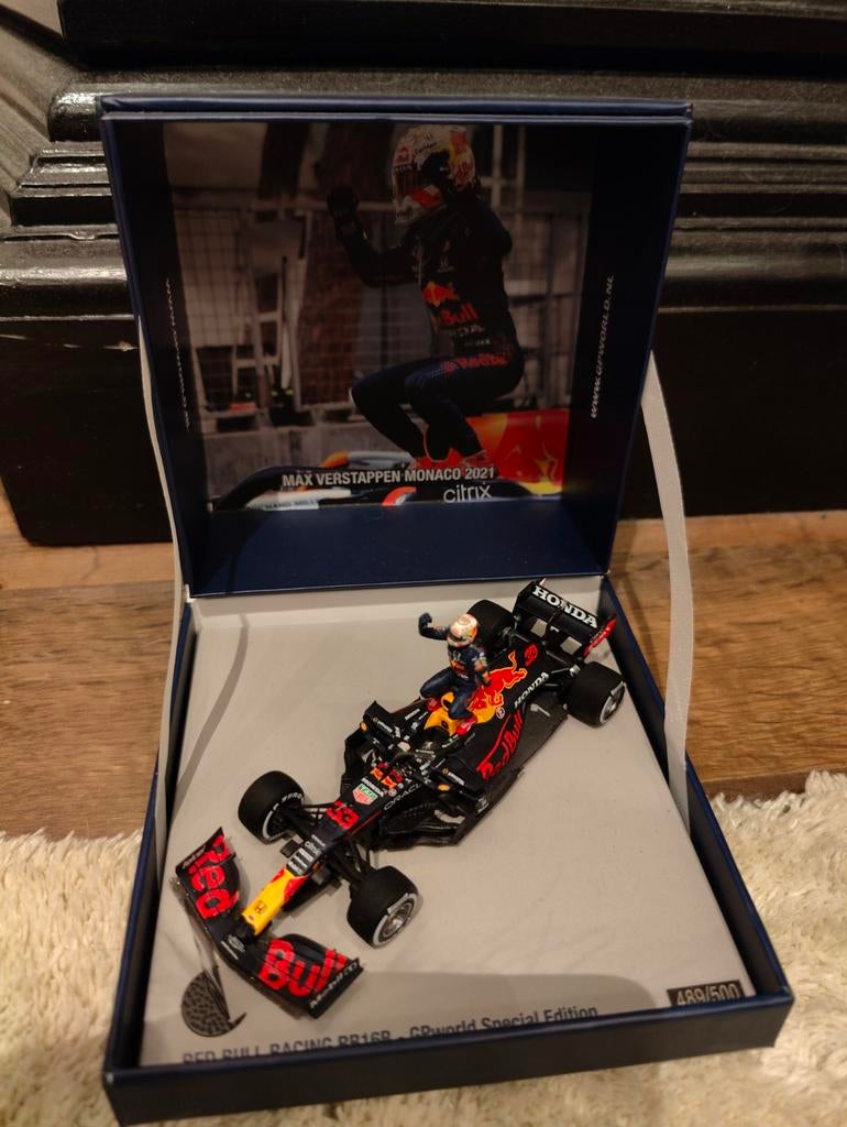 Max Verstappen gp Monaco gp world 2021 schaal 1:43, Ophalen of Verzenden, Nieuw, Formule 1