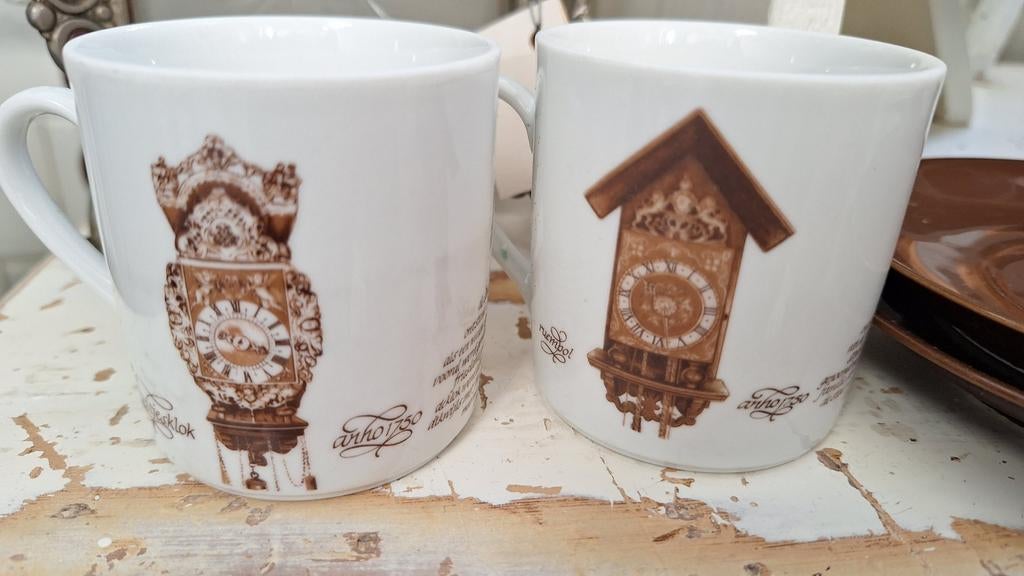 Vintage Mitterteich Bavaria servies, klokken koffie set, Antiek en Kunst, Antiek | Servies compleet, Ophalen of Verzenden